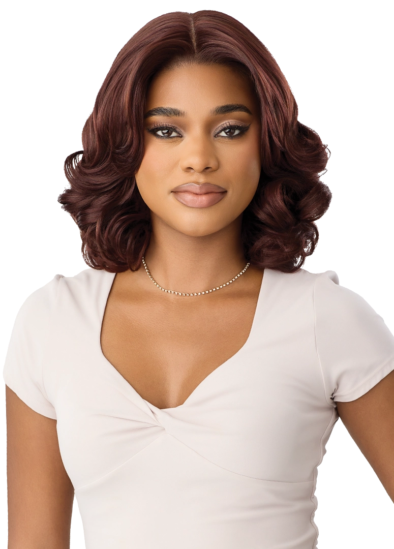 Outre Synthetic Glueless HD Transparent Lace Front Wig Melora QLMLR