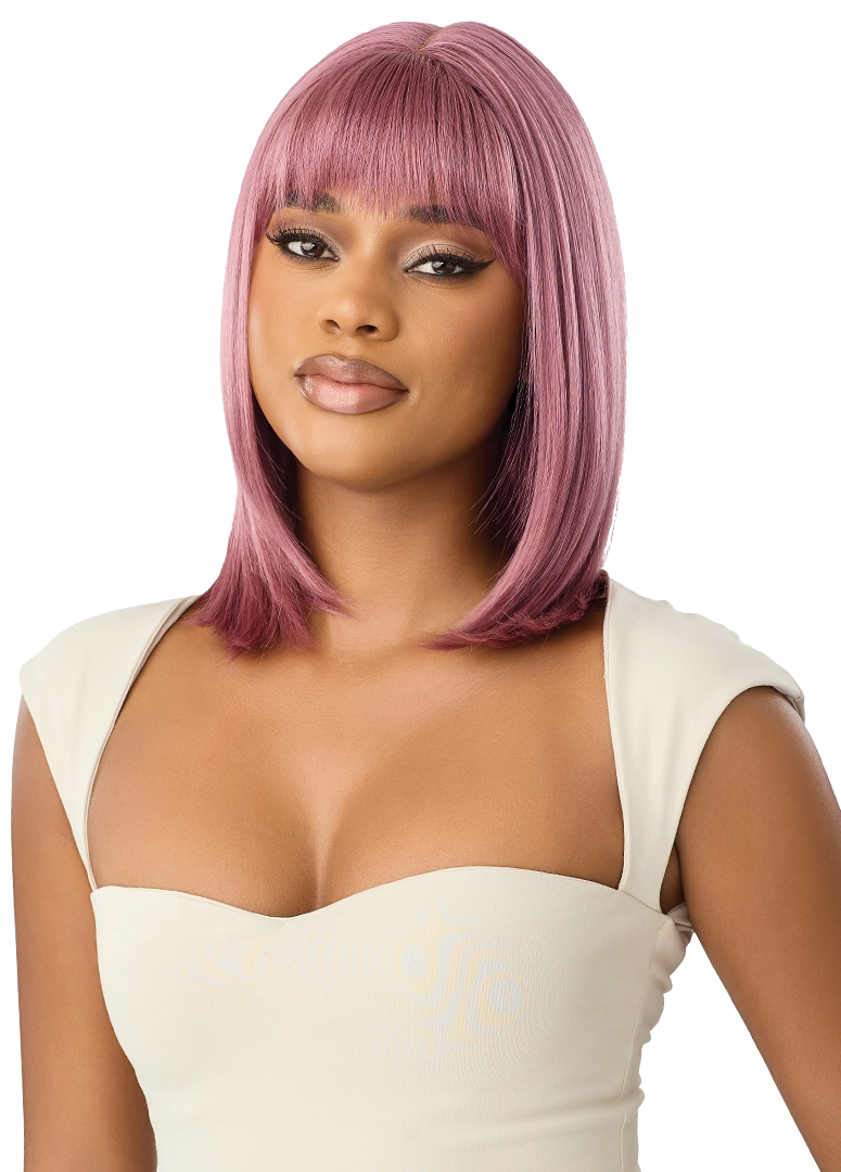 Outre Synthetic Glueless HD Transparent Lace Front Wig Yumi QLYUM