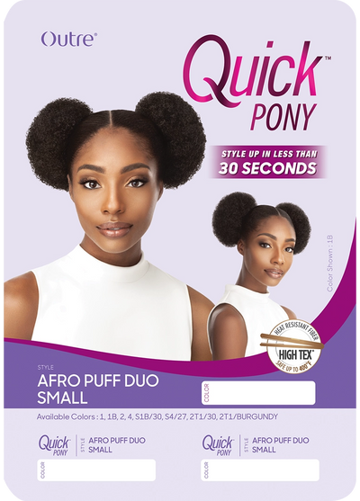 Outre Quick Pony Afro Puff Duo SMALL - Elevate Styles
