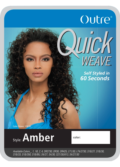 Outre Quick Weave Layered Super Long Curly Half Wig Amber - Elevate Styles
