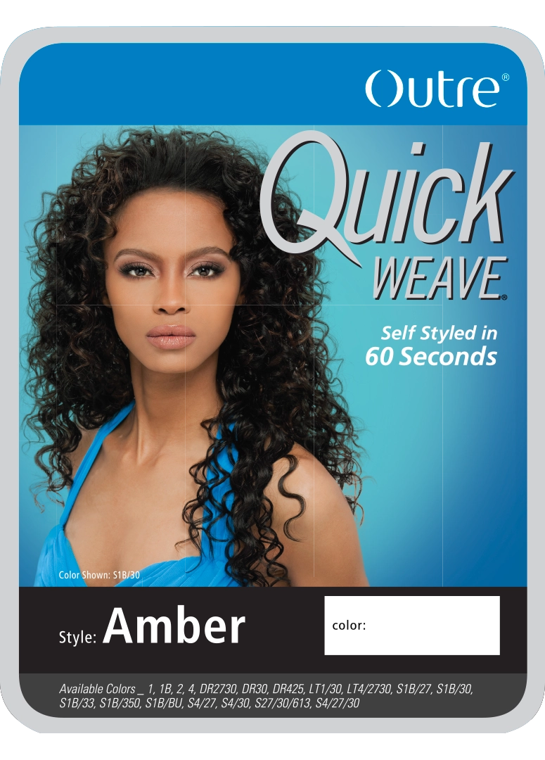 Outre Quick Weave Layered Super Long Curly Half Wig Amber - Elevate Styles