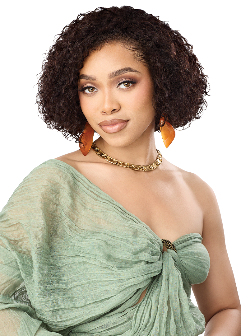 Outre EverRoot 100% Unprocessed Human Hair Half Wig – HH-Spanish Waves 10" QSHERSW10