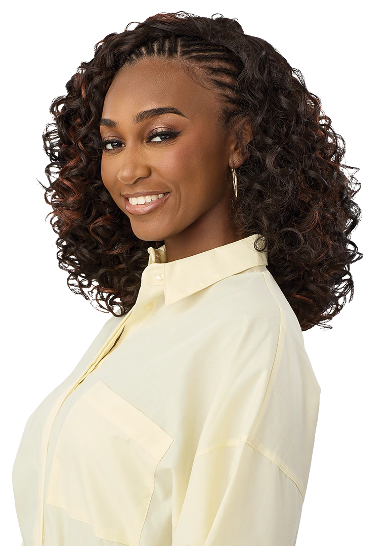 Outre Converti-Cap Synthetic Wig – Curls and Swirls QVOCNS