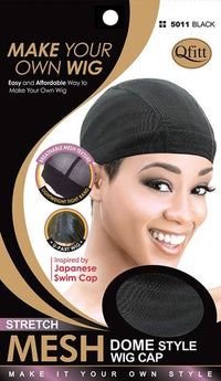 Thumbnail for Qfitt Mesh Dome Style Wig Cap Black 5011