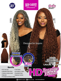 Thumbnail for Mane Concept HD Inspire 4x4 Free Part Braid Lace Front Wig - BOHO BOX BRAID 30