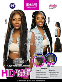 Thumbnail for Mane Concept HD Inspire 4x4 Free Part Braid Lace Front Wig - BOX BRAID 30