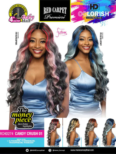 Mane Concept HD Colorish Lace Front Wig Candy Crush 01 RCHD274 - Elevate Styles
