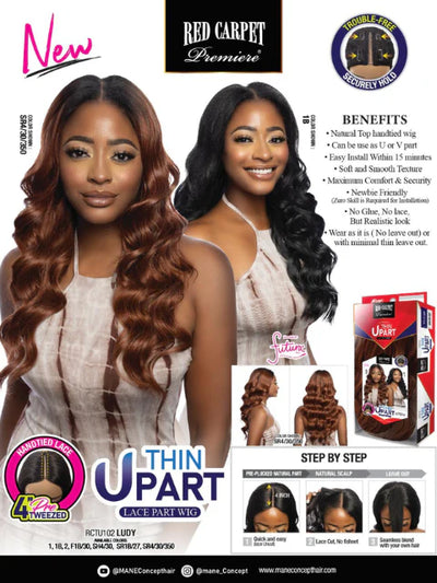 Mane Concept U Thin Part Lace Part Wig RCTU102 Ludy