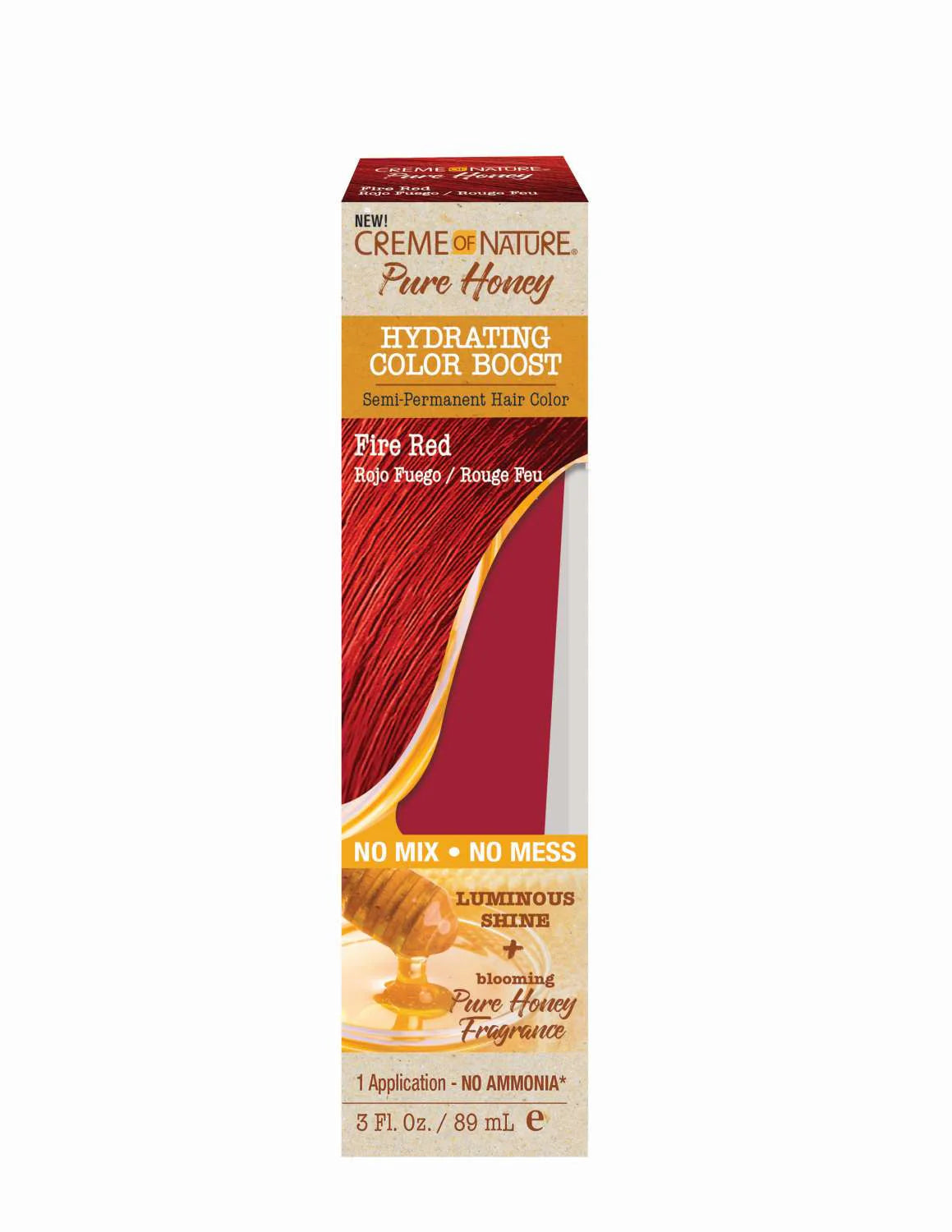 Creme of Nature Pure Honey Semi-Permanent Hair Color Fire Red - 3oz - Elevate Styles