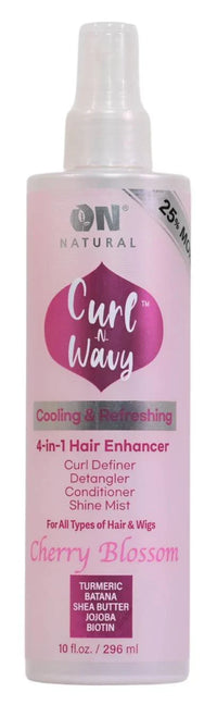 Thumbnail for ON Natural Curl N Wavy Cooling and Refreshing 4 in 1 Hair Enhancer Cherry Blossom 10 oz