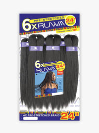 Thumbnail for Sensationnel African Collection RUWA 6X Pre Stretched Braid 24 Inch