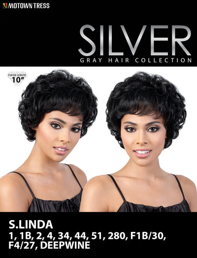 Motown Tress Silver Gray Hair Collection Wig - S.LINDA - Elevate Styles
