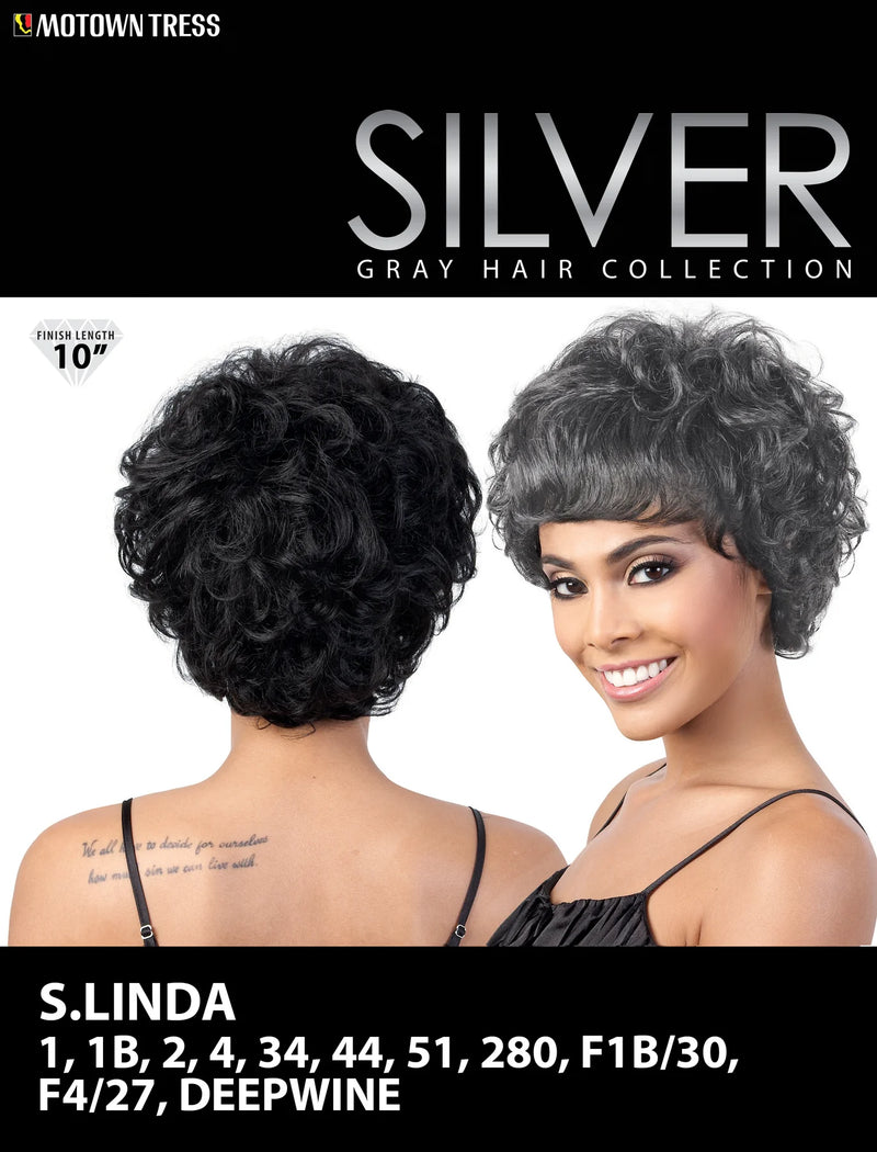 Motown Tress Silver Gray Hair Collection Wig - S.LINDA - Elevate Styles