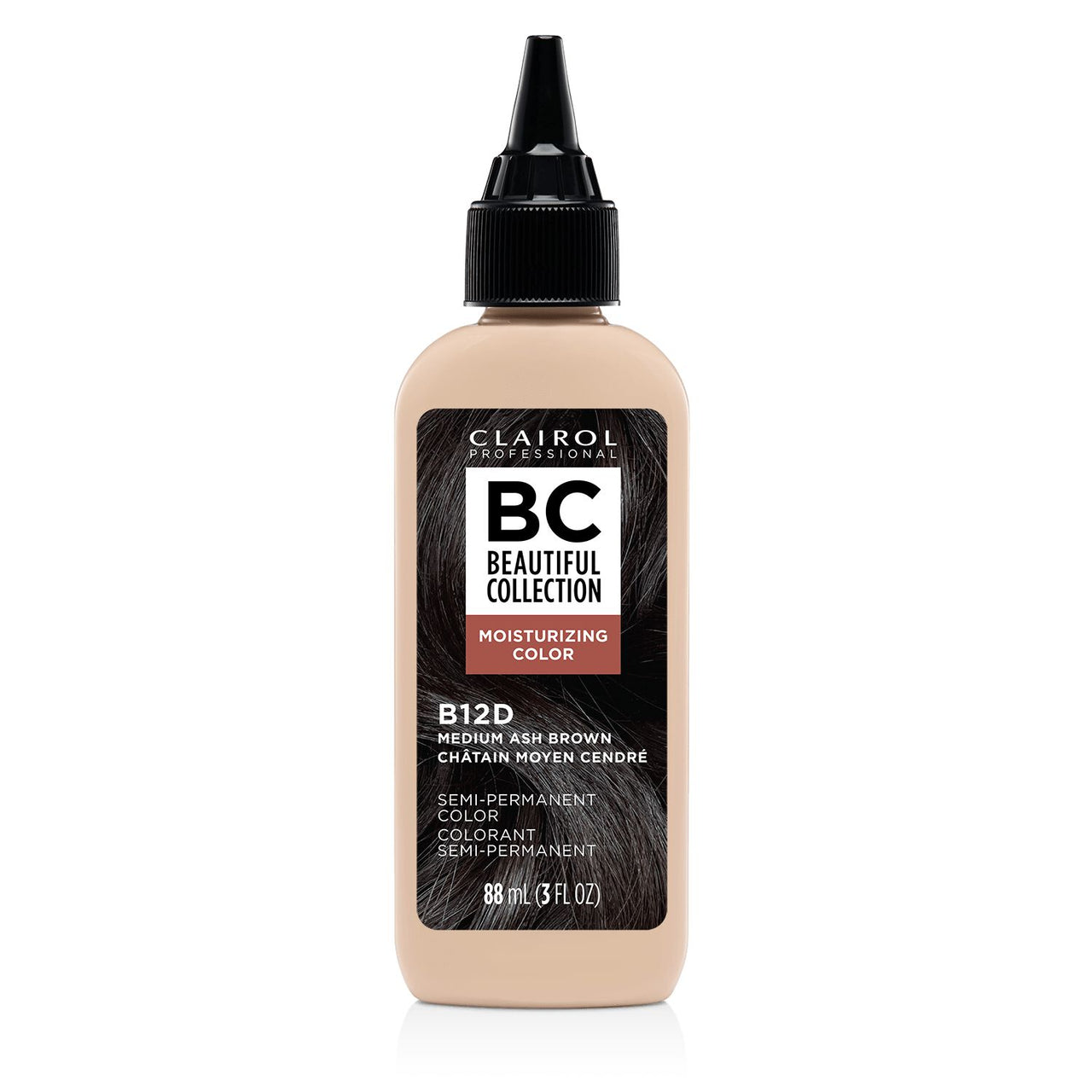Clairol Professional BC Beautiful Collection Moisturizing Color B12D Medium Ash Brown 3 Fl. Oz. / 88 mL