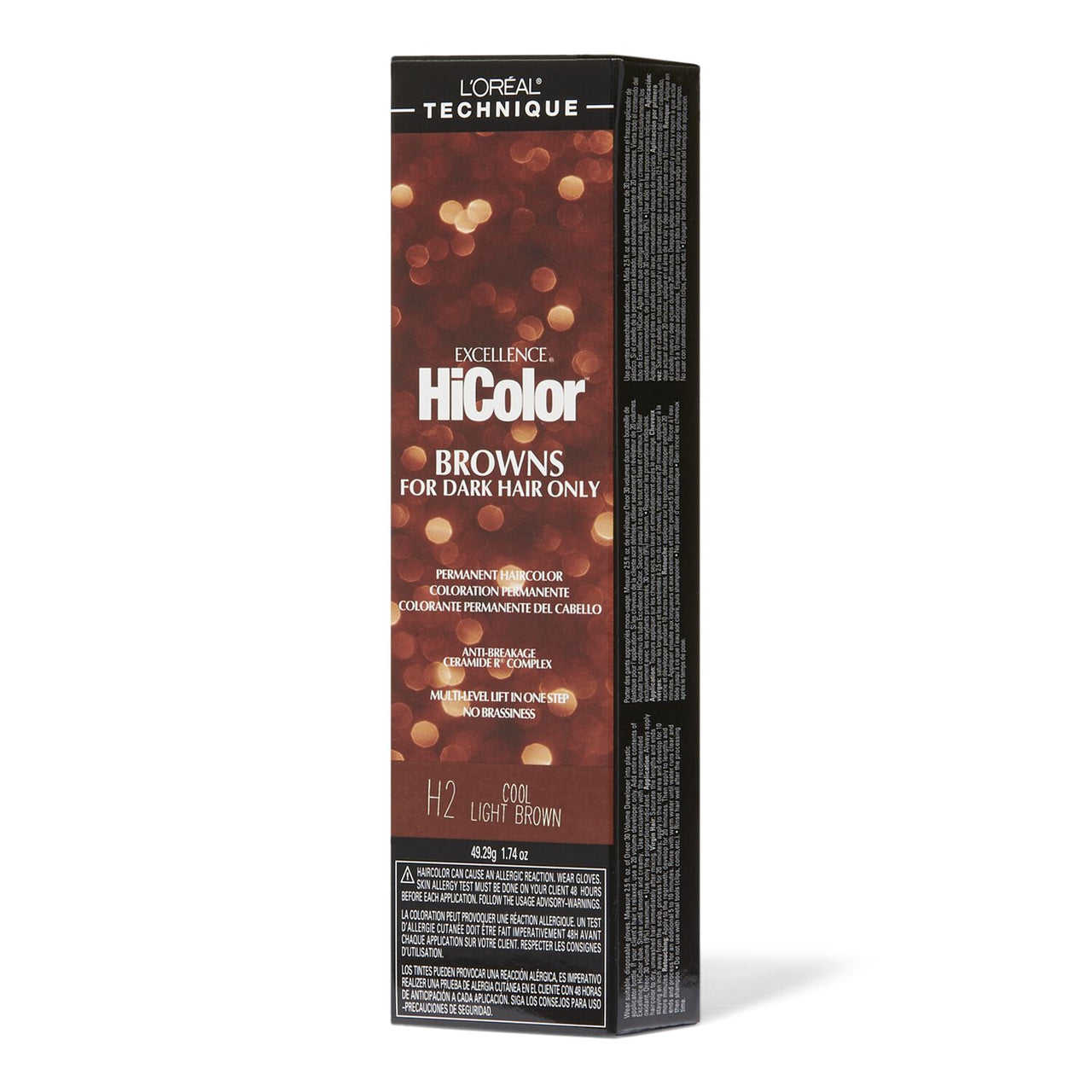L'Oréal Excellence HiColor Browns Permanent Haircolor – H2 Cool Light Brown