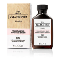 Thumbnail for Wella Color Charm Permanent Liquid Toner – T27 Medium Beige Blonde – 1.4 fl oz - Elevate Styles