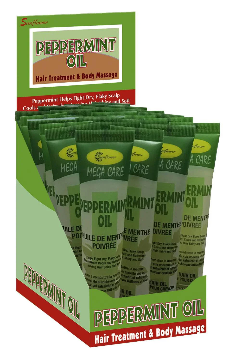 Sunflower Mega Care Peppermint Oil Hair Treatment and Body Massage Tube 1.5oz - Elevate Styles