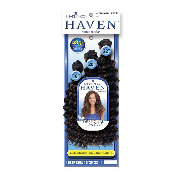 Shake-N-Go Haven Mastermix Deep Curl 18" 20" 22" 3 Bundle Pack