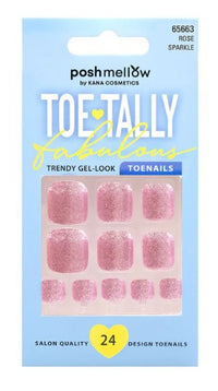 Thumbnail for Poshmellow Toe•tally Fabulous Toenails – Rose Sparkle 65663 - Elevate Styles