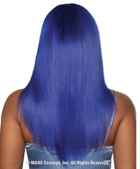 Thumbnail for Mane Concept Trill 100% Unprocessed Human Hair HD Whole Hand-Tied Lace Wig - Royal Blue Straight 22