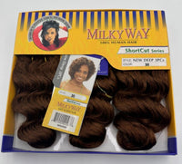 Thumbnail for Milky Way 100% Human Hair Short Cut Series Weaving 3 Piece Set New Deep Color 30 ONLY - Elevate Styles