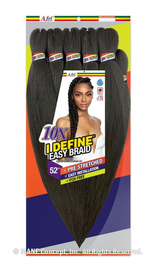 Mane Concept Afri Naptural 10x I Define Easy Pre-Stretched Braid 52" BRD1001