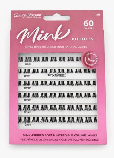Cherry Blossom "Mink" 3D Effects Lash Clusters – Incredible Volume Mixed Pack (60 Count) 72265 - Elevate Styles