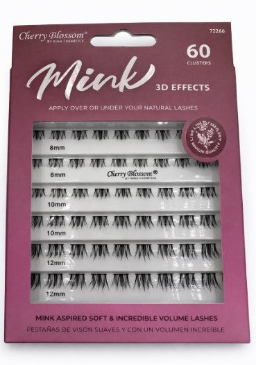Cherry Blossom "Mink" 3D Effects Lash Clusters – Glamour Volume Variety Pack (60 Count) 72266 - Elevate Styles