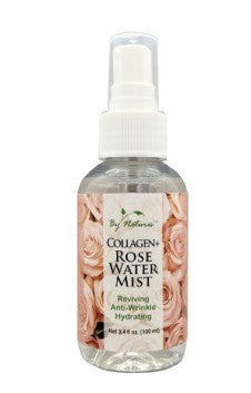 By Natures Collagen + Rose Water Mist Reviving Anti-Wrinkle Hydrating 3.4 Oz - Elevate Styles