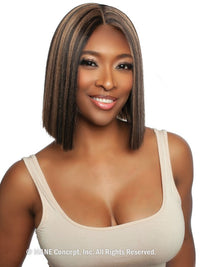 Thumbnail for Mane Concept Brown Sugar 100% HH Mix HD Blunt Cut Lace Wig Straight Cut 01 BSHC233 - Elevate Styles
