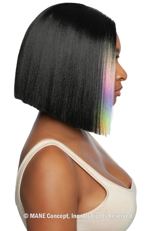 Mane Concept Brown Sugar 100% HH Mix HD Blunt Cut Lace Wig Straight Cut 01 BSHC233 - Elevate Styles
