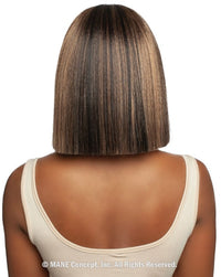 Thumbnail for Mane Concept Brown Sugar 100% HH Mix HD Blunt Cut Lace Wig Straight Cut 01 BSHC233 - Elevate Styles