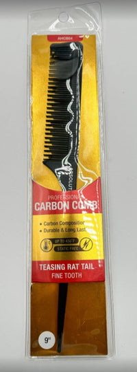 Thumbnail for Professional Carbon Comb – Teasing Rat Tail Fine Tooth (9