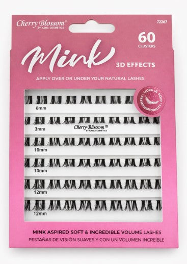 Cherry Blossom "Mink" 3D Effects Lash Clusters – Premium Volume Variety Pack (60 Count) 72267 - Elevate Styles