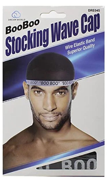 Dream Boo Boo Stocking Wave Cap – Black DRE045 - Elevate Styles