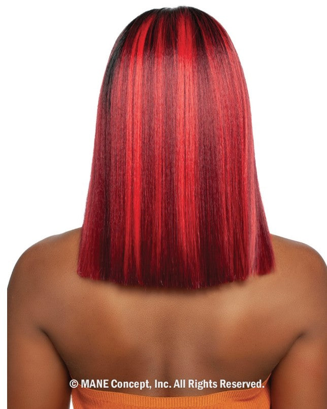 Mane Concept Brown Sugar 100% HH Mix HD Blunt Cut Lace Wig Straight Cut 02 BSHC234 - Elevate Styles