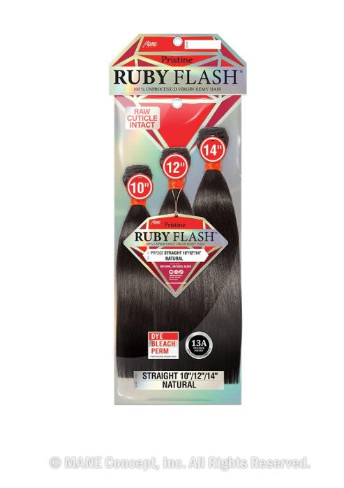 Mane Concept Pristine Ruby Flash 13A Unprocessed Virgin Remy Human Hair - Straight 3-Bundle Pack - Elevate Styles