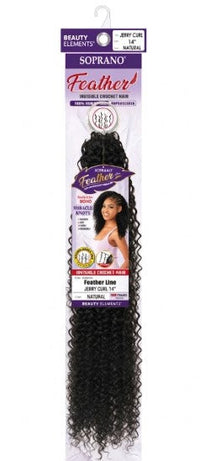 Thumbnail for Soprano Feather 100% Unprocessed Virgin Human Hair Invisible Crochet – Jerry Curl 14