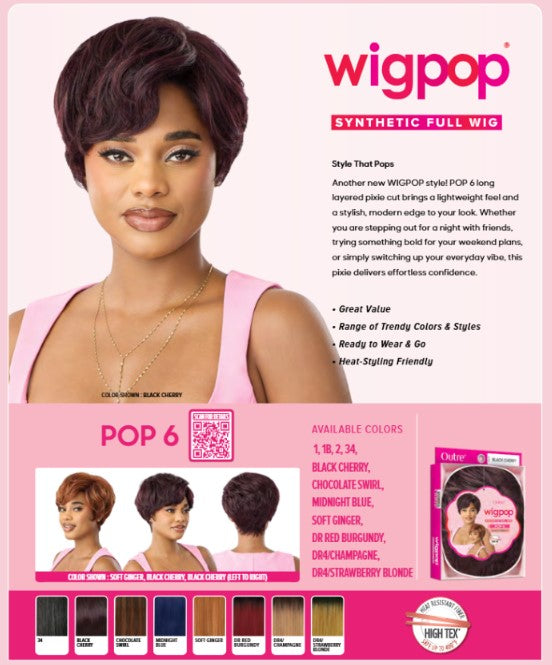 Outre Wigpop Synthetic Full Wig Pop 6 QPOPPOP6