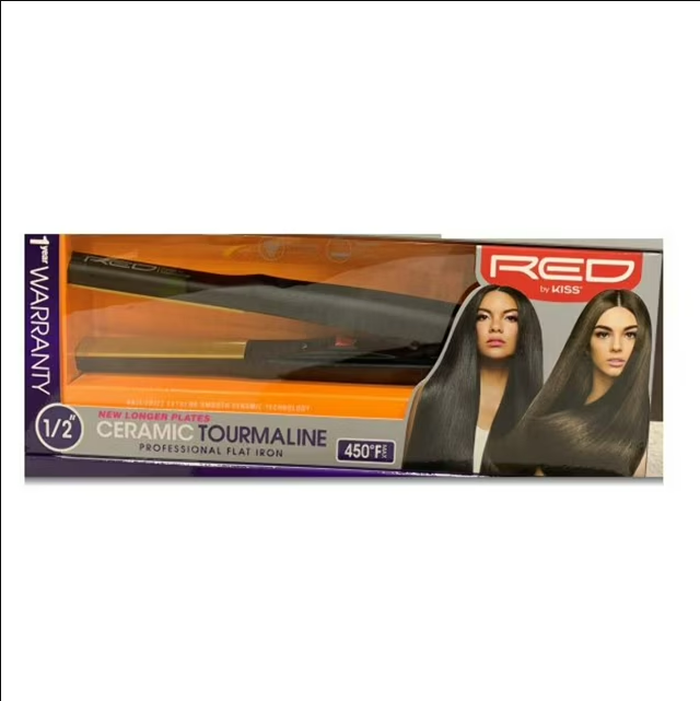 RED by Kiss 1/2” Ceramic Tourmaline Flat Iron - Elevate Styles