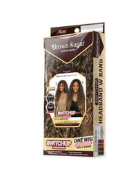 Thumbnail for Mane Concept Brown Sugar Switch Up 06 Headband Wig with Detachable Bang BSSU106