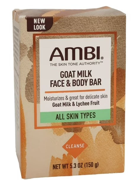 Ambi Goat Milk Face & Body Bar with Lychee Fruit – 5.3 oz - Elevate Styles