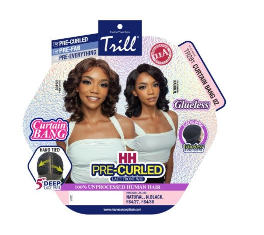 Mane Concept Trill 11A HD Lace Front Wig Curtain Bang 02 TR281 - Elevate Styles