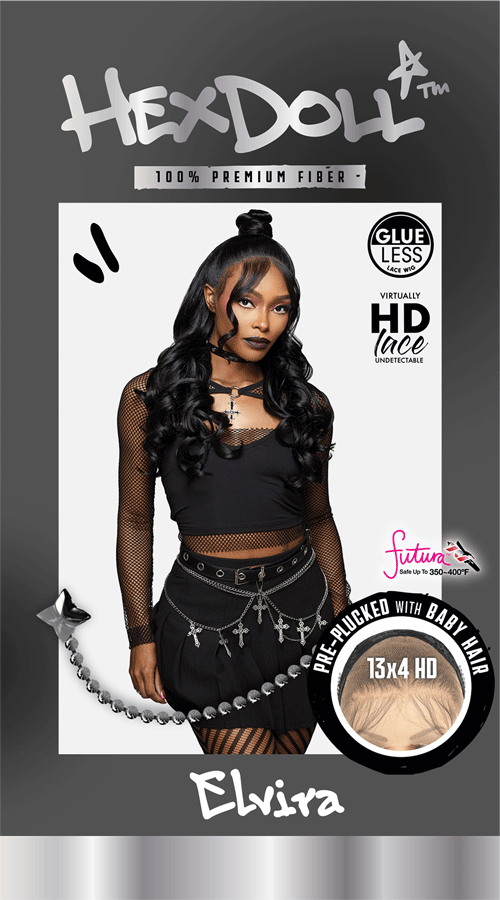 Sensationnel Hexdoll  13x4 HD Lace Wig Glueless Pre Plucked Elvira HXDELV