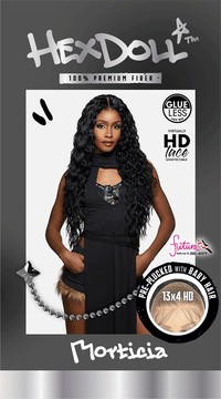 Thumbnail for Sensationnel Hexdoll  13x4 HD Lace Wig Glueless Pre Plucked Body Wave Morticia HXDMOR