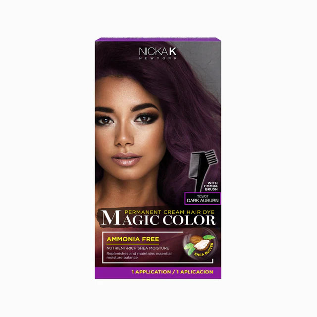 Nicka K Magic Color Permanent Cream Hair Dye – TCW07 Dark Auburn - Elevate Styles