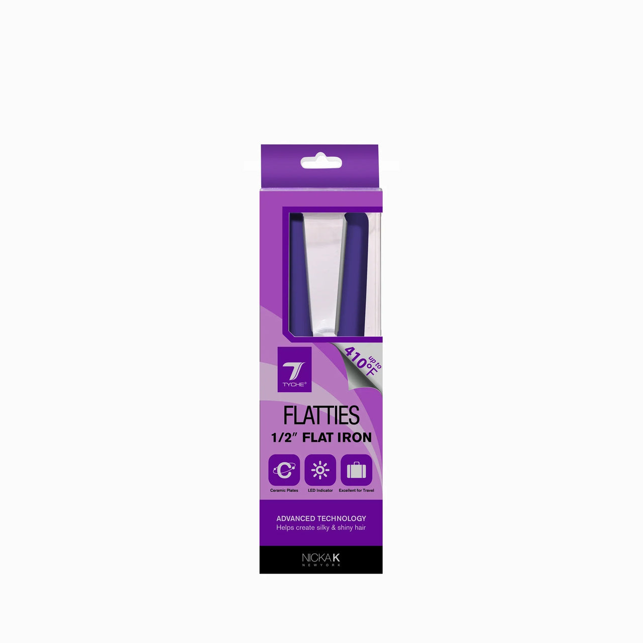 Tyche Flatties 1/2" Flat Iron – Purple - Elevate Styles