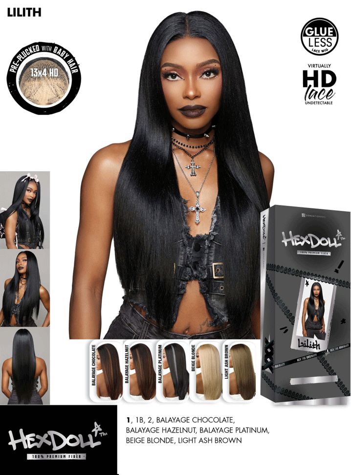 Sensationnel Hexdoll  13x4 HD Lace Wig Glueless Pre Plucked Lilith HXDLIL