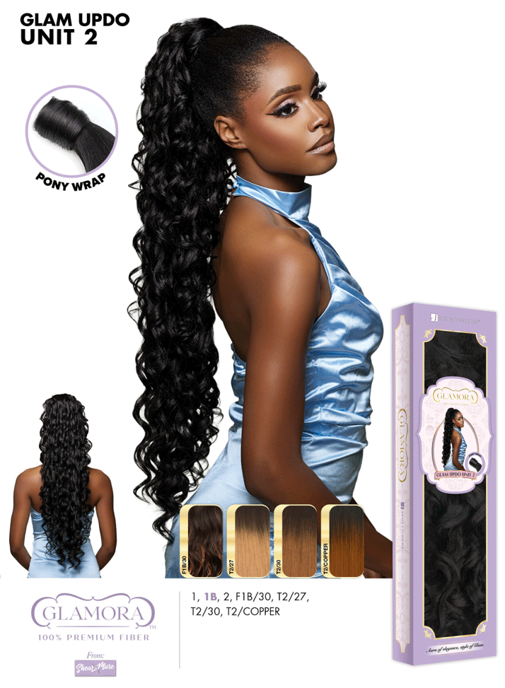 Sensationnel Glamora Long Braid Drawstring Updo Glam Updo Unit 2 GMGU002
