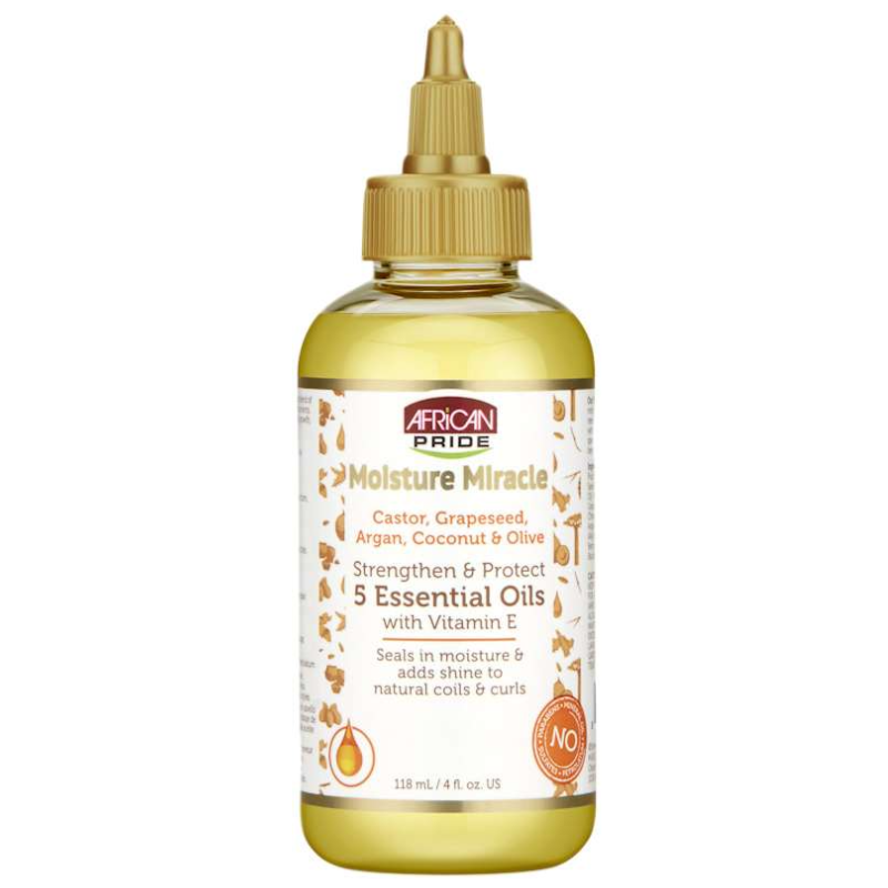 African Pride Moisture Miracle 5 Essential Oils – 4 fl oz - Elevate Styles